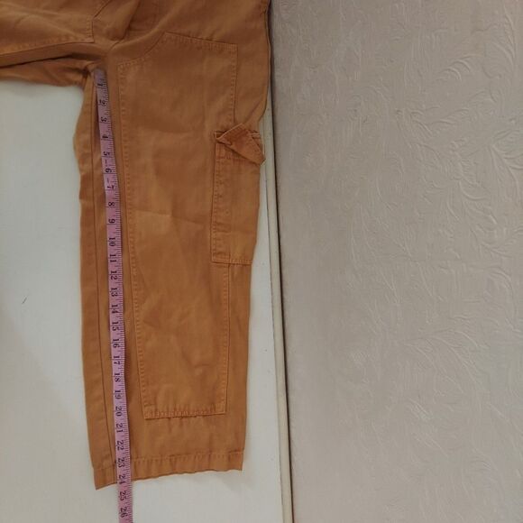 Universal Thread Yellow Cropped Cargo Pants Sz 4 - Picture 9 of 11